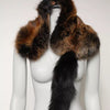 Dolce & Gabbana Brown Red Fox Fur Neck Warmer Winter Scarf