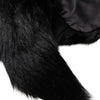 Dolce & Gabbana Black Fox Fur Neck Wrap Warmer Winter Scarf