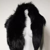 Dolce & Gabbana Black Fox Fur Neck Wrap Warmer Winter Scarf
