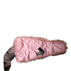 Dolce & Gabbana Pink Frost Fox Fur Neck Warmer Winter Scarf