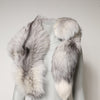 Dolce & Gabbana White Fox Fur Neck Wrap Warmer Winter Scarf