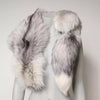 Dolce & Gabbana White Fox Fur Neck Wrap Warmer Winter Scarf