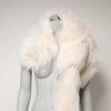 Dolce & Gabbana White Fox Fur Neck Wrap Warmer Winter Scarf