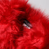 Dolce & Gabbana Red Alpaca Fur Women Neck Warmer Winter Scarf