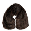 Dolce & Gabbana Brown Raccoon Fur Neck Warmer Winter Scarf