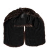 Dolce & Gabbana Brown Raccoon Fur Neck Warmer Winter Scarf