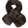 Dolce & Gabbana Brown Raccoon Fur Neck Warmer Winter Scarf