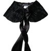 Dolce & Gabbana Black Lamb Fur Women Neck Warmer Winter Scarf