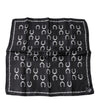 Dolce & Gabbana Black Horseshoe Silk Square Handkerchief Scarf