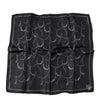 Dolce & Gabbana Black Patterned Silk Handkerchief Scarf
