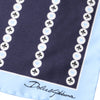 Dolce & Gabbana Blue Heart Spade Silk Handkerchief Scarf