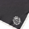 Dolce & Gabbana Black Crown Logo Square Handkerchief Scarf