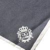 Dolce &amp; Gabbana – Quadratischer Taschentuchschal mit Kronenlogo in Grau