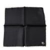 Dolce & Gabbana Black Crown Logo Square Handkerchief Scarf