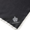Dolce & Gabbana Black Crown Logo Square Handkerchief Scarf
