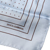 Dolce & Gabbana Sky Blue Polka Dots Square Handkerchief Scarf