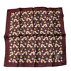 Dolce & Gabbana Maroon Oranges Silk Square Handkerchief Scarf