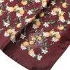 Dolce & Gabbana Maroon Oranges Silk Square Handkerchief Scarf