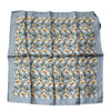 Dolce & Gabbana Gray Oranges Silk Square Handkerchief Scarf