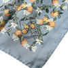 Dolce & Gabbana Gray Oranges Silk Square Handkerchief Scarf