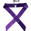 Dolce & Gabbana Purple Satin Silk Skinny Neck Foulard Scarf
