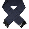 Dolce & Gabbana Dark Blue Fantasy Fringes Neck Wrap Scarf
