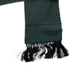 Dolce & Gabbana Dark Green Fantasy Fringes Neck Wrap Scarf