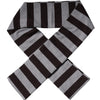 Dolce & Gabbana Black Gray Stripes Wool Neck Wrap Scarf