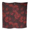 Dolce & Gabbana Black Red Floral Modal Wrap Shawl Scarf