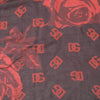 Dolce & Gabbana Black Red Floral Modal Wrap Shawl Scarf