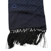 Dolce & Gabbana Dark Blue Fantasy Fringes Neck Wrap Scarf
