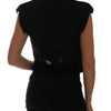 Dolce & Gabbana Black Embellished Floral Military Jacket Vest
