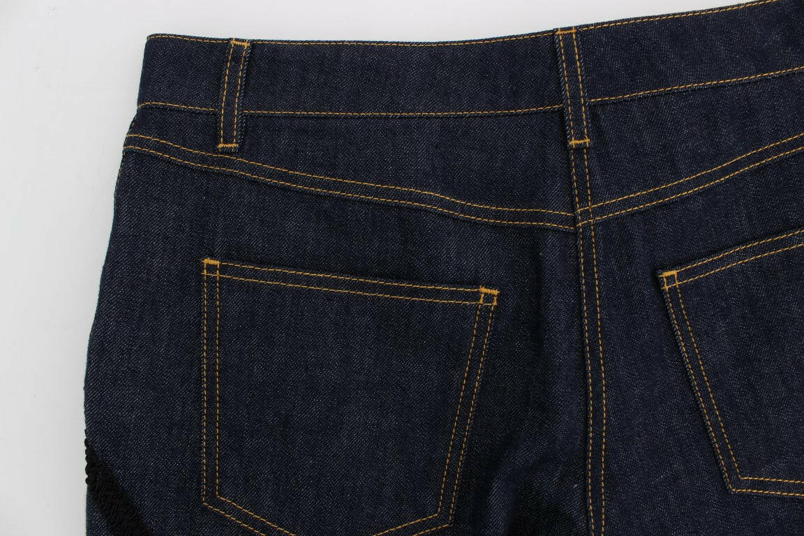 Dolce & Gabbana Blue Denim Cotton CAPRI Torero Jeans