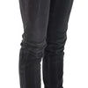 John Galliano Grey Washed Low Waist Zipper Side Skinny Denim Jeans