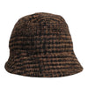 Dolce & Gabbana Brown Houndstooth Wool Woven Bucket Hat