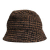 Dolce & Gabbana Brown Houndstooth Wool Woven Bucket Hat