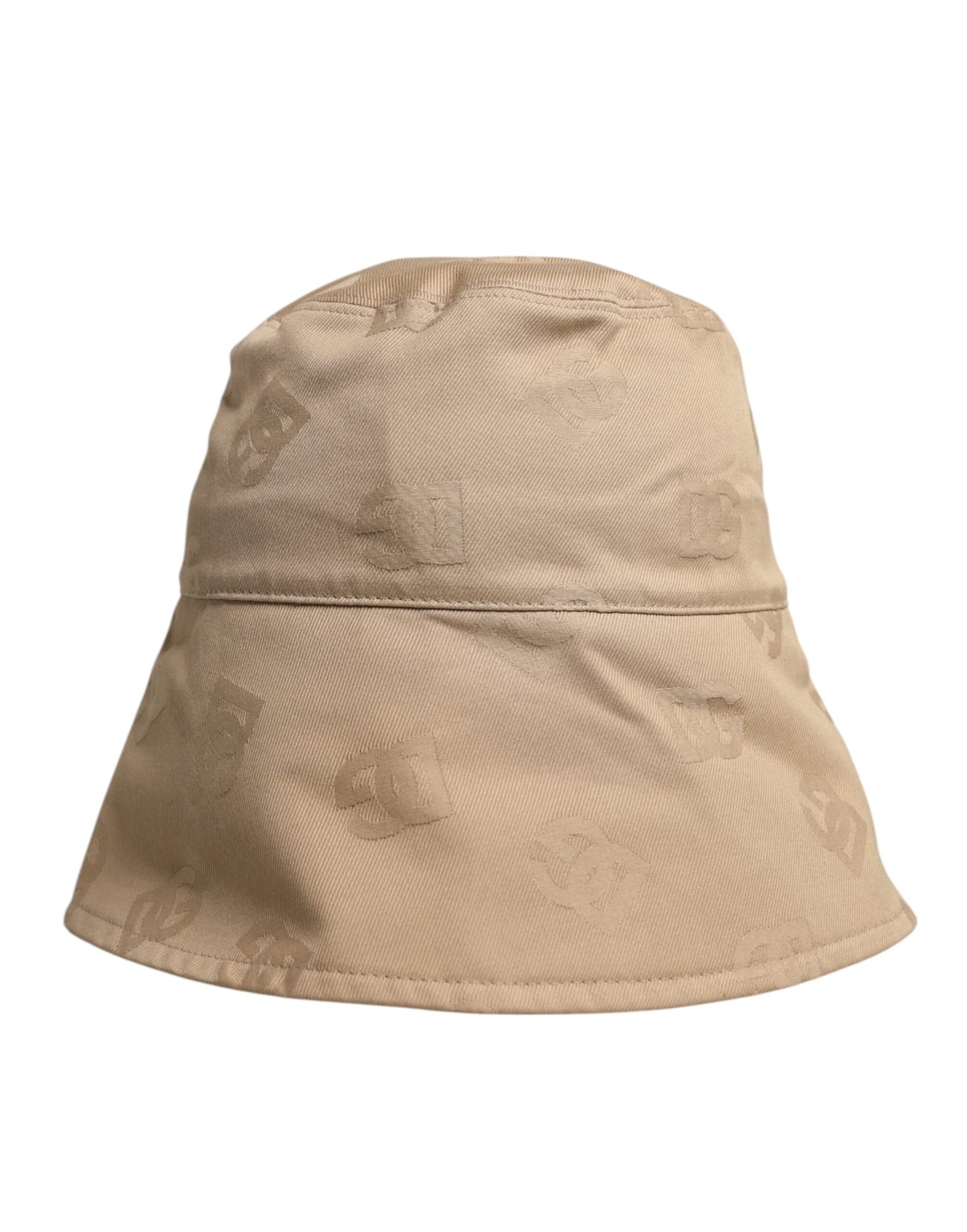 Dolce & Gabbana Beige Logo Monogram Cotton Bucket Cap