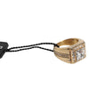 Dolce & Gabbana Gold Tone Sterling Silver 925 Crystals Ring