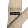 Dolce & Gabbana Beige Solid Silk Adjustable Necktie Tie
