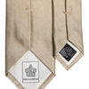 Dolce & Gabbana Beige Solid Silk Adjustable Necktie Tie