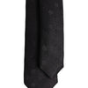 Dolce & Gabbana Black Circles Silk Adjustable Necktie Tie