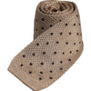 Dolce & Gabbana Beige Polka Dot Silk Adjustable Necktie Tie