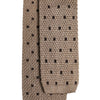 Dolce & Gabbana Beige Polka Dot Silk Adjustable Necktie Tie