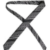 Dolce & Gabbana Black White Stripes Silk Adjustable Necktie Tie