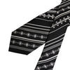 Dolce & Gabbana Black White Stripes Silk Adjustable Necktie Tie