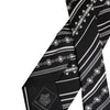 Dolce & Gabbana Black White Stripes Silk Adjustable Necktie Tie