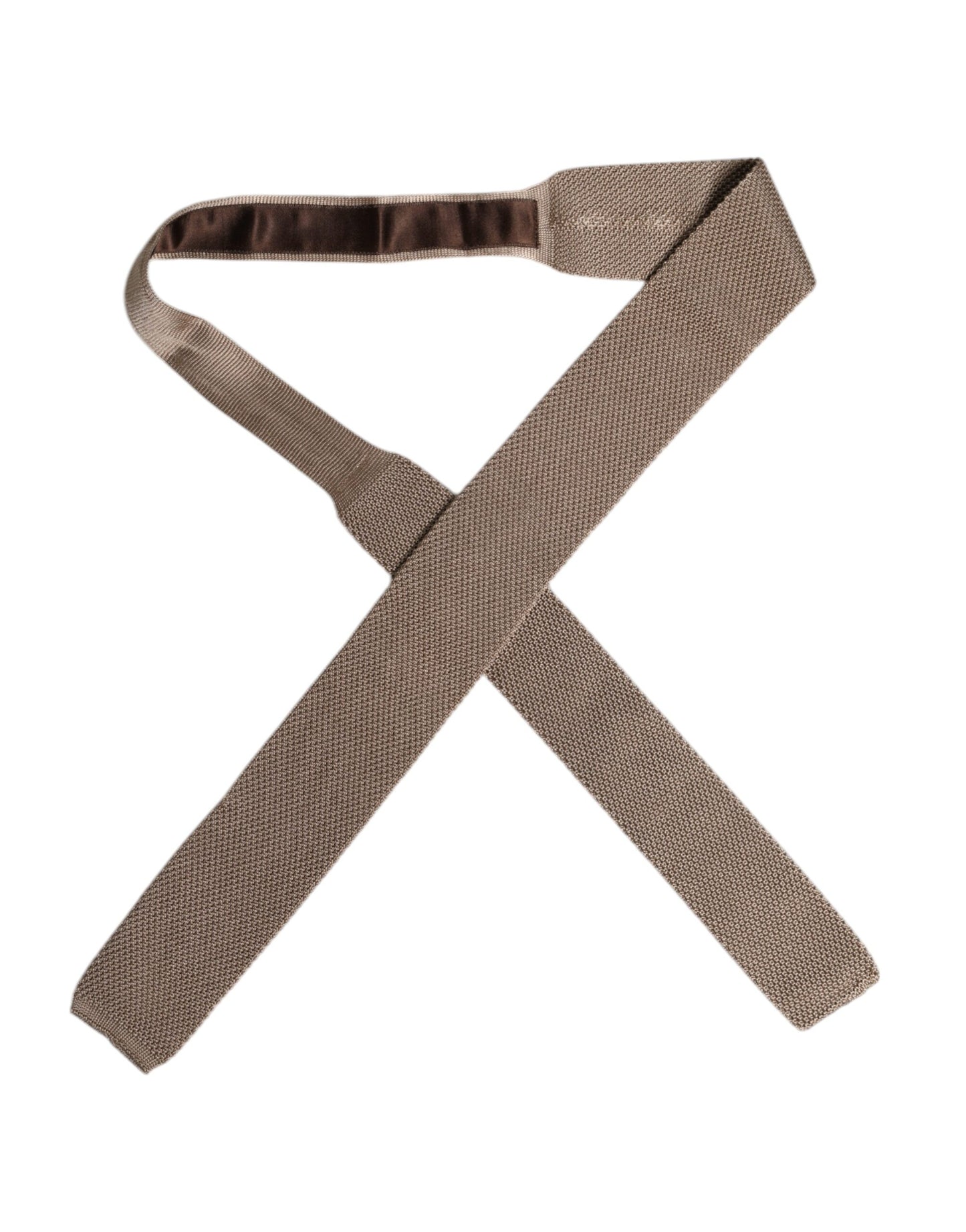 Dolce &amp; Gabbana – Verstellbare Krawatte aus brauner Seide