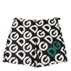 Dolce & Gabbana Black White Logo Beachwear Shorts Swimwear