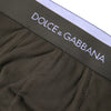 Dolce & Gabbana Gray Cotton Men Mid Slip Brief Underwear