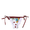 Dolce & Gabbana White Floral Print Swimsuit Bikini Bottom Swimwear